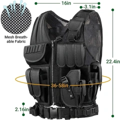 Wholesale Hunting Breathable Training Vest for Men Outdoor Training Vest High Quality Tactical Wear-resistant Training Vest high-quality stab-proof Sports Training vest stab-proof sports equipment Training Weight Vest