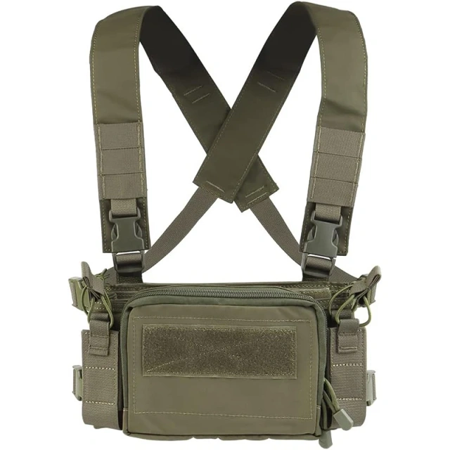 Wholesale Camouflage Tactical Vest Tactical Equipment Chest Rig Good Quality Tactical Chest Rig for Hunting Custom Tactical Hunting Vest with Molle Pouches High Quality Tactical Chest Rig Bag Tactical Molle Chest Rig Vest