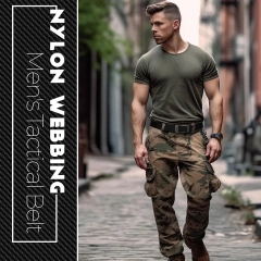 Training Durable Sports Fashionable Nylon Ratchet Belts Men Web Tactical Belt with Automatic Click Buckle Belt  Custom Pockets sport enthusiasts Modular Equipment Gear Hunting Waist Security Tactical Belt Durable Duty Utility Waist Belt