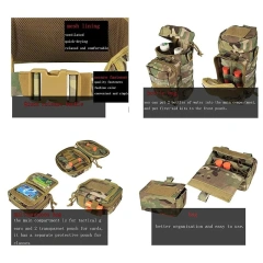 Tactical Waistband Hunting Waist Security Gadget Pouch Waist Bag with Pouches Multi Functional Carrying Equipment Belt  Hot Sell Wholesale Training Ratchet multifunctional Belt Men Nylon Web Tactical Belt with Automatic Slide Buckle