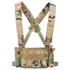 Customized Camouflage Tactical Vest Heavy Duty Tactical Chest Rig Camouflage Tactical Vest Chest Rig Factory Directly Supply Tactical Molle Harness Heavy Duty Chest Rig Tactical Harness Vest Training Mini Rig