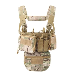 Tactical Vest Chest Rig with Magazine Pouch High Quality Tactic Chest Rig Vest for Men Tactical Chest Hanging Vest Hot Selling Lightweight Tactics Chest Rig with Mag Pouch Multifunctional Tactical Modular Vest Tactical Carry Chest Rig