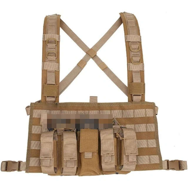 Customized Outdoor Sports Gear Tactical Molle Vest Pouch Bag Carrier Heavy Duty Camouflage Tactical Chest Rig  Adjustable Detachable Tactical Modular Vest with Mag Pouch Tactical Chest Rig Tactical Molle Micro Chest Rigs