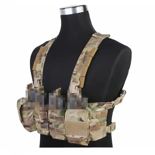 Customized Tactical Vest Chest Rig for Training Utility Tactical Chest Rig Heavy Duty Tactical Pouch Chest Rig Tactical Accessories Chest Rig Pack with Magazine Pouch Nylon Tactical Chest Rig for Men Outdoors Tactical Chest Rig