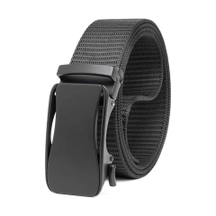 Wear-resistant Lightweight Nylon Ratchet Belt Men Tactical Stretch Hiking Hunting Pants Web Golf Belt  Training Durable Sports Fashionable Nylon Ratchet Belts Men Web Tactical Belt with Automatic Click Buckle Belt