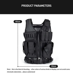 Hot Selling 600D Encrypted Nylon Fabric Training Vest Breathable Tactical Vest for Outdoor Hunting Training Vest  Training Vest Children Adjustable Outdoor Clothing multifunctional Wear-resistant Training Vest