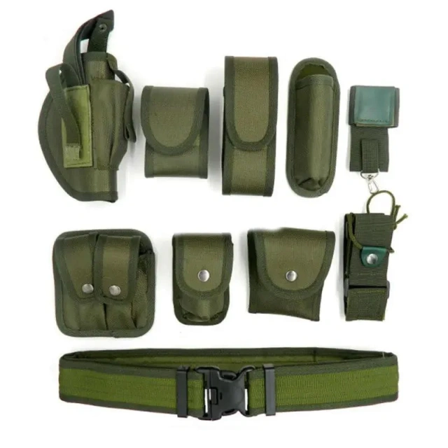 Waterproof Multifunctional Wear-resistant Multifunctional Security Belts Training Guard Utility Heavy Duty Belt Set  High density Material Multi Function Tactical Belt with Quick Release Accessory Pouches Duty Belt for Men Modular Equipment