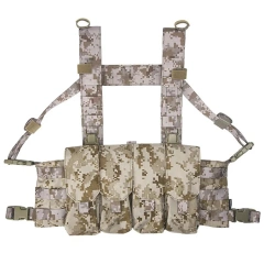 Customized Tactical Gear Vest Pouch Outdoor Tactical Molle Rig Vest Good Quality Tactical Training Chest Rig Tactical Equipment Chest Rigs Multi-pockets Tactical Pouch Chest Rig Outdoor Nylon Tactical Chest Harness Vest