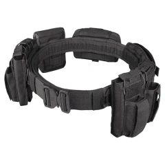 High Density Material Multi Function Tactical Belt with Quick Release Accessory Pouches Duty Belt for Men Modular Equipment  Durable Waterproof Men Sports Training Stretch Tactical Riggers Belts Men Hiking Work Nylon Web Golf Belt