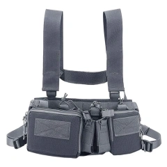 Customized Tactical Equipment Gear Chest Rig Outdoor Tactical Camouflage Chest Rig High Quality Camo Tactical Vest Rig Tactical Equipment Vest with Magazine Pouch Tactical MOLLE Chest Rigs for Hunting Tactical Harness Chest Rigs