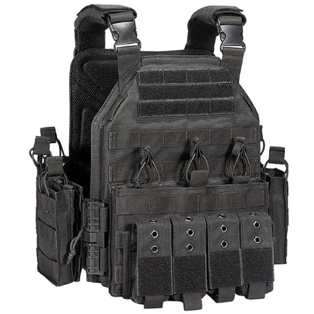 Adjustable Detachable Tactical Training Vest Lightweight Assault Training Vest Breathable Tactical Vest for Outdoorhigh-quality Training Vest Lightweight Camouflage Loaded Vest sports equipment Training Vest