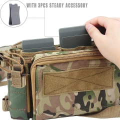 Customized Camouflage Tactical Vest Heavy Duty Tactical Chest Rig Camouflage Tactical Vest Chest Rig Factory Directly Supply Tactical Molle Harness Heavy Duty Chest Rig Tactical Harness Vest Training Mini Rig