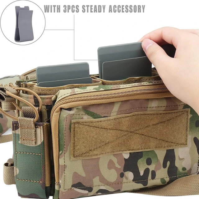 Customized Camouflage Tactical Vest Heavy Duty Tactical Chest Rig Camouflage Tactical Vest Chest Rig Factory Directly Supply Tactical Molle Harness Heavy Duty Chest Rig Tactical Harness Vest Training Mini Rig