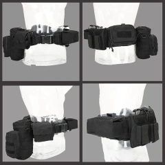 Adjustable Quick-release Buckle Hiking Camping Tactical Belt Sport Enthusiasts Multiple Tactical High Quality Duty Belts  Men's practical Detachable Belt Set Tactical Adjustable Strap Belt Inner Belt with Cell Phone Tool Bag Waist Holster Set