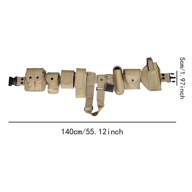 High Quality Mountaineering High Density Material Duty Belt Durable Bag Practical Waist Tool Bag Tactic Waist Belt  High Duty Detachable Multifunctional Tactical Security Duty Belt high density Material Holster Pouch Set Utility Kit Belt