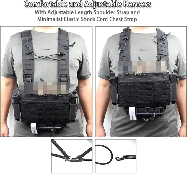 Best Selling Outdoor Tactical Chest Rig MOLLE Tactical Micro Vest with Mag Pouch High Quality Tactical Chest Rig Tactical Accessories Chest Rig High Quality Tactical Molle Vest Pack Chest Harness Tactical Rig Vest for Hunting