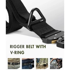 Adjustable Men's Tactical Waterproof Multifunctional Wear-resistant Rigger Belt Utility Web Nylon Novelty Work Belt  Outdoor Premium Adjustable Quick Release Tactical Security Duty Equipment Heavy Duty Belt Modular Equipment Waist Belt