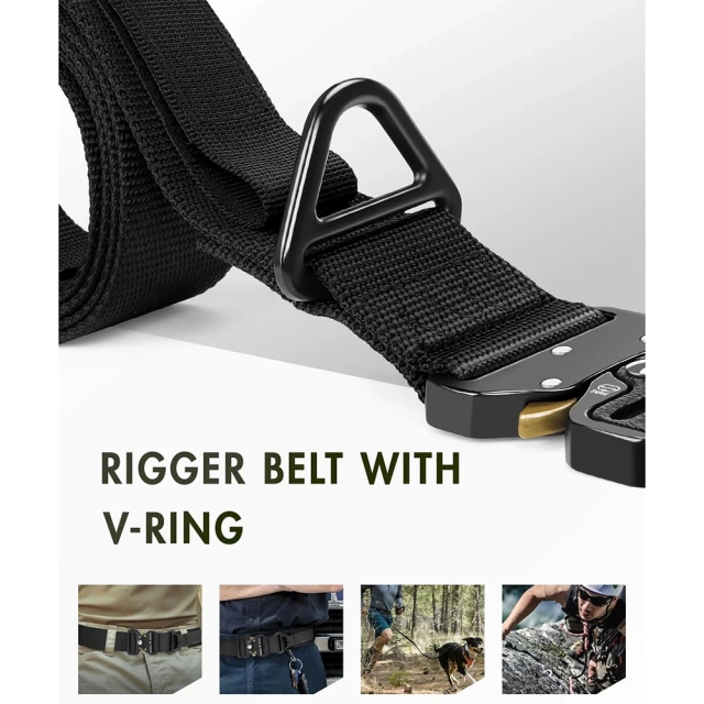 Adjustable Men's Tactical Waterproof Multifunctional Wear-resistant Rigger Belt Utility Web Nylon Novelty Work Belt  Outdoor Premium Adjustable Quick Release Tactical Security Duty Equipment Heavy Duty Belt Modular Equipment Waist Belt