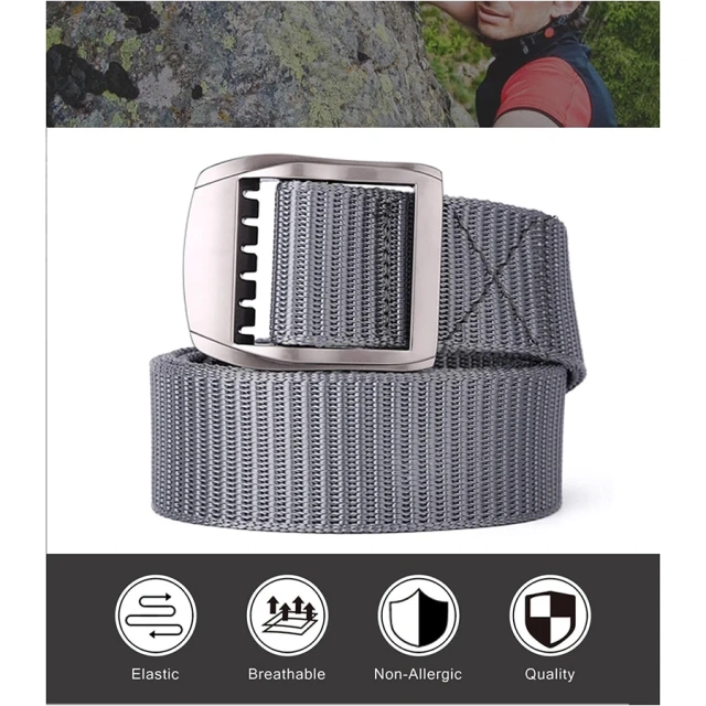 Men's Wear-resistant Sports Training Nylon Web Work Belt Durable Simple Everyday Riggers  Tactical Belt  Outdoor Waist Pack Waist Pack Belt Bag Adults Adjustable Strap Utility Storage Bag for Hiking Gaming Hunting Tactical Belt