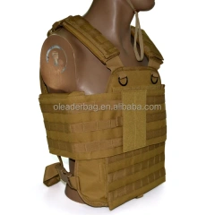Khaki Molle Chest Rigs Tactical Combat Plate Carrier Vest  Double Magazine Holder Chest Rig and Training Vest and Chest Rig Chest Rigs Training Panel Vest