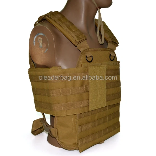 Khaki Molle Chest Rigs Tactical Combat Plate Carrier Vest  Double Magazine Holder Chest Rig and Training Vest and Chest Rig Chest Rigs Training Panel Vest