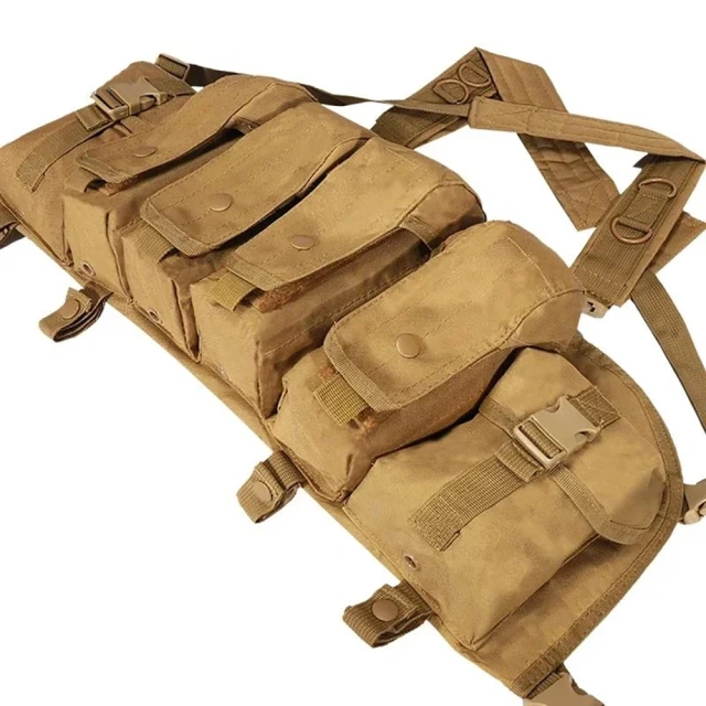 Utility MOLLE Tactical Chest Rig with Pouches Multi-functional Tactical Chest Rig  Outdoor Tactical Chest Rig  Vest Best Selling Hunting Rig Harness for Tactical Heavy Duty Tactical Chest Hanger Rig Outdoor Tactical Chest Pack Rig