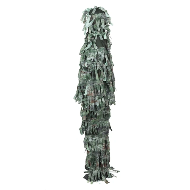 Ghillie Suit Professional Outdoor Camouflage Clothing Hunting Mesh Suit for Outdoor Activities Lightweight Jungle Ghillie Suit for Outdoor Woodland Camo Suit Made of Mesh Fabric Outdoor Hunting Clothing