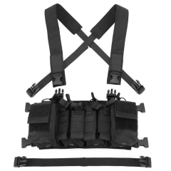 Customized Field Equipment Tactical Vest Detachable Tactical Chest Rig Good Quality Camouflage Tactical Vest Rig military Outdoor Chest Rig Tactical Vest for Training Camouflage  Hunting Molle Mag Pouches Tactical Chest Rig Bag