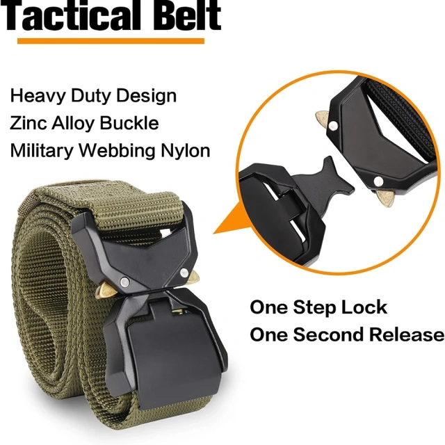 Wholesale Wear-resistant Tactical Belt Casual Men's Nylon Web Work Heavy Duty Quick Release Buckle Work Belt  Outdoor Premium Detachable Camping and Everyday Use Duty Belt Rig Kit Tactical Duty Belt Handcuff Case Radio Holder Belts