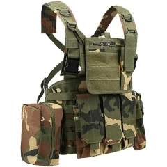 High Quality Tactical Vest Outdoor Tactical Chest Rig Vest Adjustable Tactical Chest Harness Rig with Pouches  Customized Tactical Equipment Chest Rig Heavy Duty Tactical Vest Safety Chest Rig Outdoor Training Mini Rig