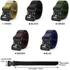 Training Durable Tactical Quick Release Metal Buckle Belt Wear-resistant Heavy Duty Nylon Riggers Belts  High Duty High Material comfortable Tactical Belt Tactical Duty Belts breathable mesh Utility Belt with Accessories Pouches