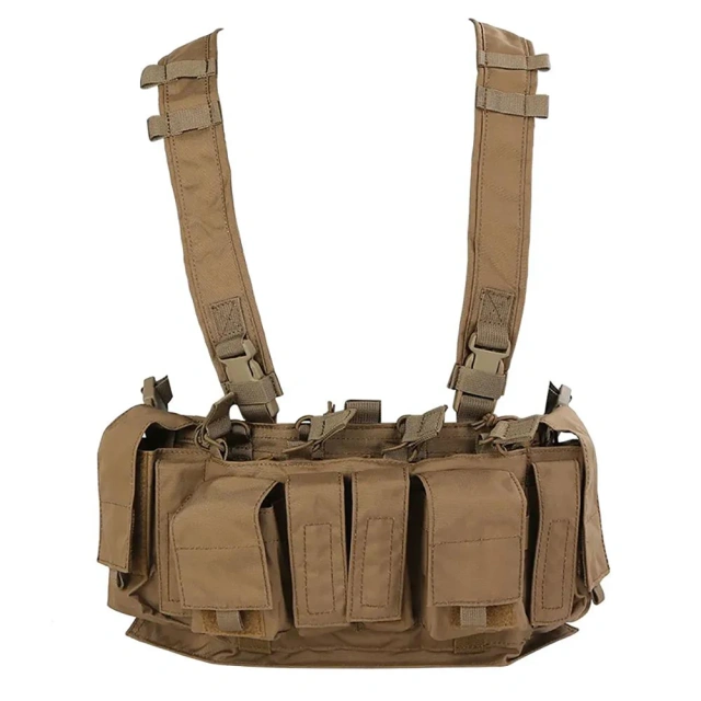 Customized Tactical Chest Rig Multi-pockets Camo Harness Tactical Chest Rig Vest Tactical Chest Pack Rig High Quality Tactical Gear Molle Vest Tactical Chest Rig Pouch Bag Tactical Camouflage Carrier Chest Rig for Outdoor