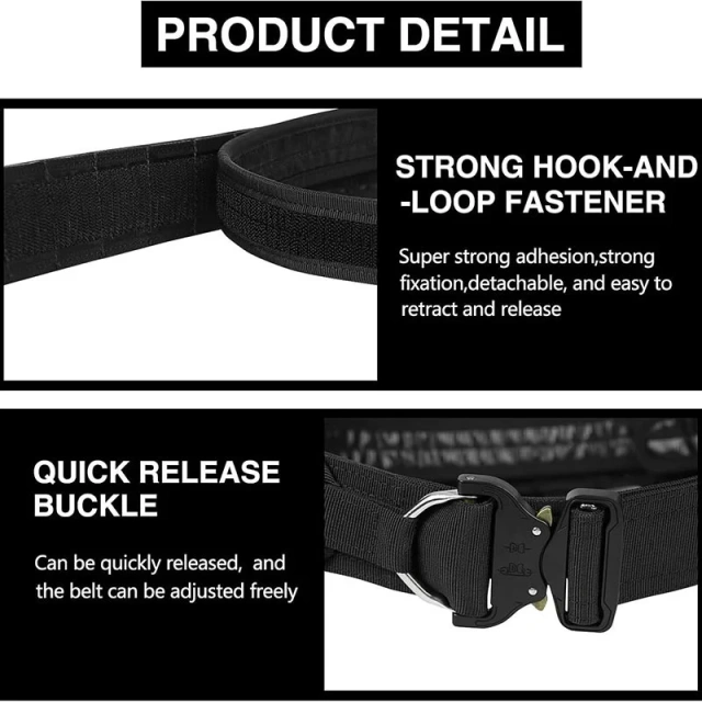 Wholesale Premium Durable Tactical Sport Enthusiasts Belt with Pouches High Density Security Duty Equipment Duty Belts  Modular Equipment sport enthusiasts Adjustable Tactical Belt Camping and Everyday Use Duty practical Training Utility Waist Belt