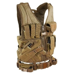 Hot Selling Lightweight Durable Tactical Vest Wear-Resistant Tactical Training Vest Multi-purpose Outdoors Tactical Vest  Sports Vest 600D Encryption Polyester Adjustable Lightweight Assault Vest for Games or Training