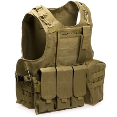 Customized Outdoors Breathable Training Tactical Vest Lightweight Hunting Vest Adjustable Assault Training Vest Training outdoors Breathable Paintball Vest outdoors sports equipment stab-proof Vest