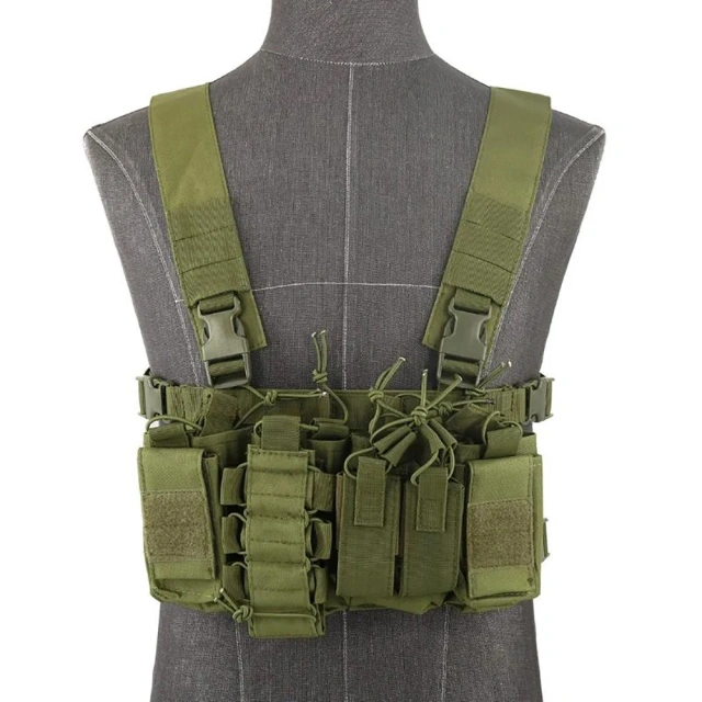 Customized Lightweight Outdoor Tactical Vest Rig High Quality Tactical Chest Rig Heavy Duty Safety Tactical Chest Rig Tactical Vest Rig Tactical Molle Chest Rig Tactical Chest Training Vest