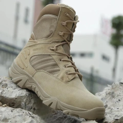 Durable Men Desert Tactical Boots Men Work multifunctional Shoes Waterproof Boot Lace Up Ankle Oxford wear-resistant Boots Hiking Outdoor Mountaineering wear-resistant Tactical Boots Tactical Lightweight Outdoor Non-Slip Waterproof Oxford Boots