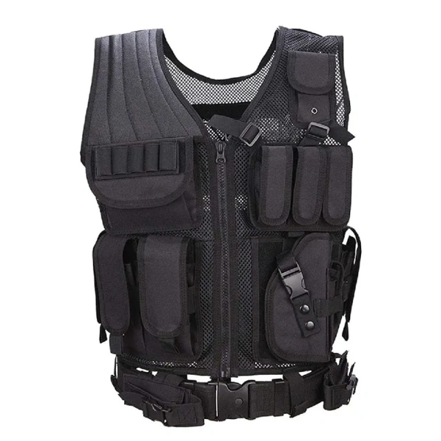 Hot Selling 600D Encrypted Nylon Fabric Training Vest Breathable Tactical Vest for Outdoor Hunting Training Vest  Training Vest Children Adjustable Outdoor Clothing multifunctional Wear-resistant Training Vest