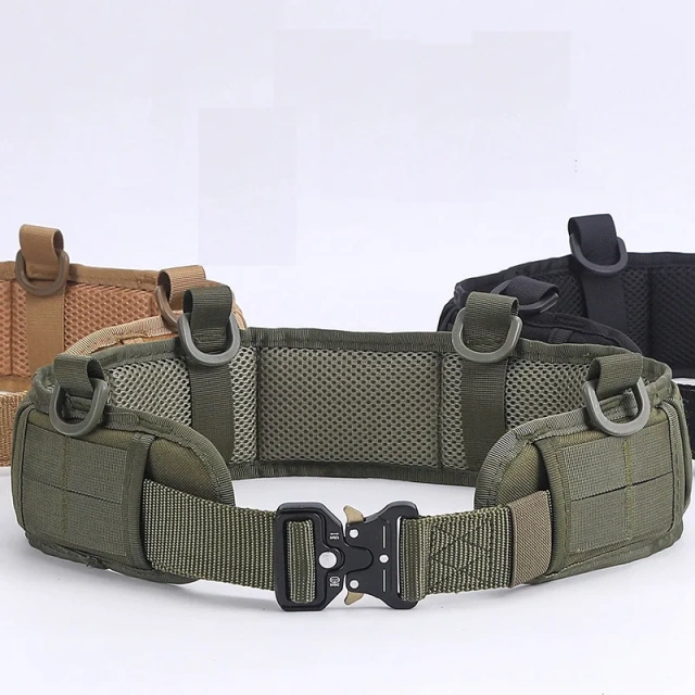 Adjustable Durable Waist Multi-functional CS Training Belt Wear-resistant Multifunctional Waist Belt  Tactical Outdoor Duty Utility wear-resistant Waist Belt Durable and Fashionable tactic Waist Belt High Quality Accessories Belts