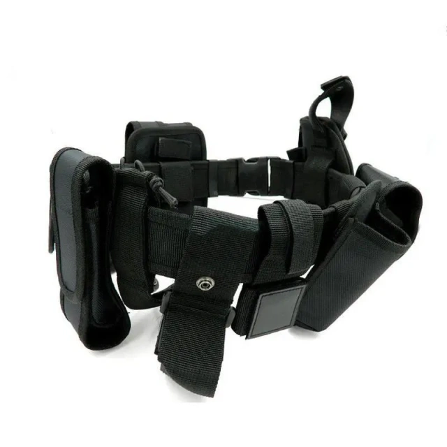 Modular Equipment Practical Tactical Waistband Gear Set Pouch Quick Detach Outdoor Training Hunting Sport Adjustable Belt  Adjustable Men's Ratchet Tactical Nylon Web Work Belt with Automatic Slide Buckle Adjustable Tactical Belt