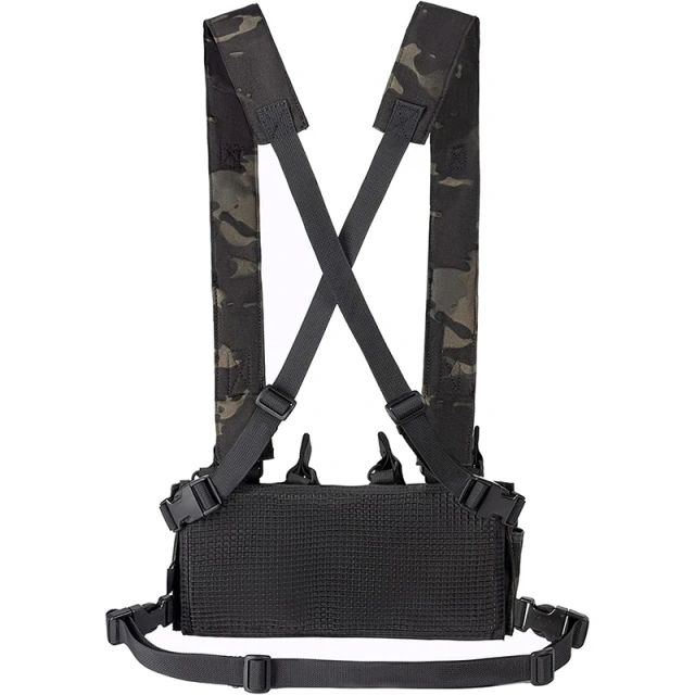 Tactical Equipment MOLLE Chest Rigs Good Quality Tactical Chest Rig with Pouch Utility Chest Rig for Tactical Quick Release Tactical Rig Vest Multifunctional Tactical Vest for Outdoor Multi-Pockets Tactical Chest Mini Rig