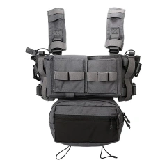 Custom Logo Camouflage Tactical Gear Harness Tactical Chest Rig Bag Outdoor Hunting Tactical Vest Recon Chest Rig Outdoor Tactical Camouflage Chest Rig Tactical Molle Tactical Chest Rig Vest With Magazine Pouches Tactical Vest Chest Rig