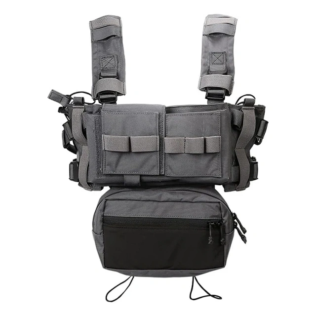 Custom Logo Camouflage Tactical Gear Harness Tactical Chest Rig Bag Outdoor Hunting Tactical Vest Recon Chest Rig Outdoor Tactical Camouflage Chest Rig Tactical Molle Tactical Chest Rig Vest With Magazine Pouches Tactical Vest Chest Rig