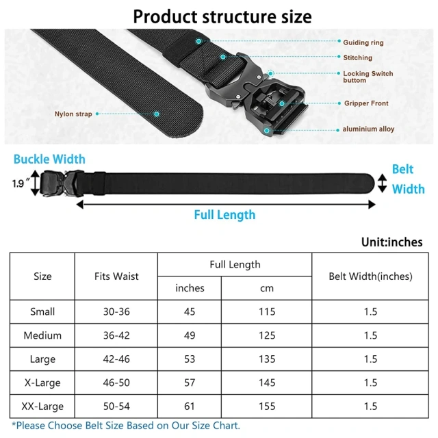 High Quality Durable Tactical Belts Nylon Web Work Belt with Heavy Duty Quick Release Tactical Belt  Outdoor Wholesale wear-resistant Tactical Belt with Medical Bag Dump Pouch  Set Quick Release multifunctional Tactical Belt