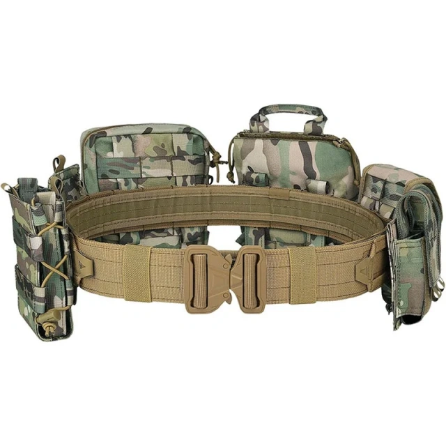 Wholesale Multifunctional Sport Enthusiasts Tactical Belt Fashionable Wear-resistant Duty Belt Quick-Release with Pouches  High Quality Wholesale Full Kit with Pouches and Inner and Outer Belt Included Durable Tactic Multifunctional Waist Belt