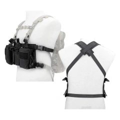 Hot Sale Tactical Chest Rig for Outdoor Tactical Camouflage Chest Rig Heavy Duty Molle Tactical Chest Rig Vest Lightweight Tactical Gear Vest Protective Tactical Chest Rig Tactical Chest Rig With Mag Pouch MOLLE Hunting Vest