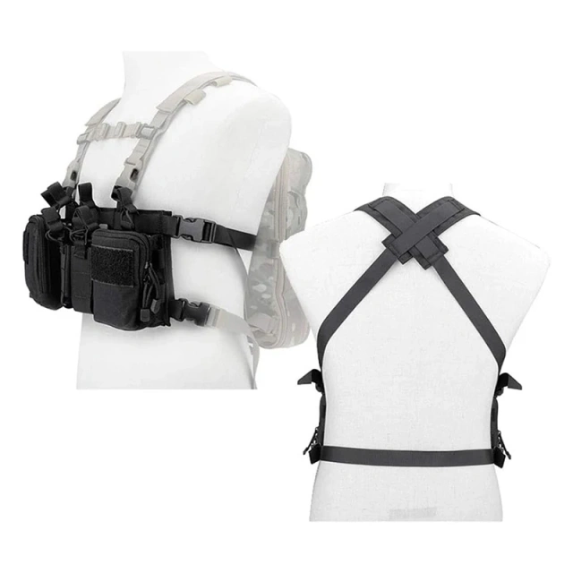 Hot Sale Tactical Chest Rig for Outdoor Tactical Camouflage Chest Rig Heavy Duty Molle Tactical Chest Rig Vest Lightweight Tactical Gear Vest Protective Tactical Chest Rig Tactical Chest Rig With Mag Pouch MOLLE Hunting Vest