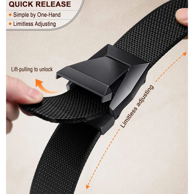 Outdoor  Durable Men Belt Pack Tactical Web Rigger Belt Stretch  Sports Fishing Quick Release Sports Belt  Heavy Duty Adjustable Modular Equipment Security Utility Tactical Belt with Components Pouches Bags Holster for Security Hunting