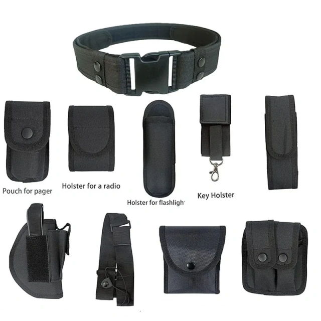 High Quality Durable Wear-resistant Tactical Duty Belt Tactical Portable Gift Box Duty Security Tactical Equipment System Set  Nylon Style Breathable Tactical Riggers Belts Men and Women No Holes Quick Release Heavy Duty Tactical Belt