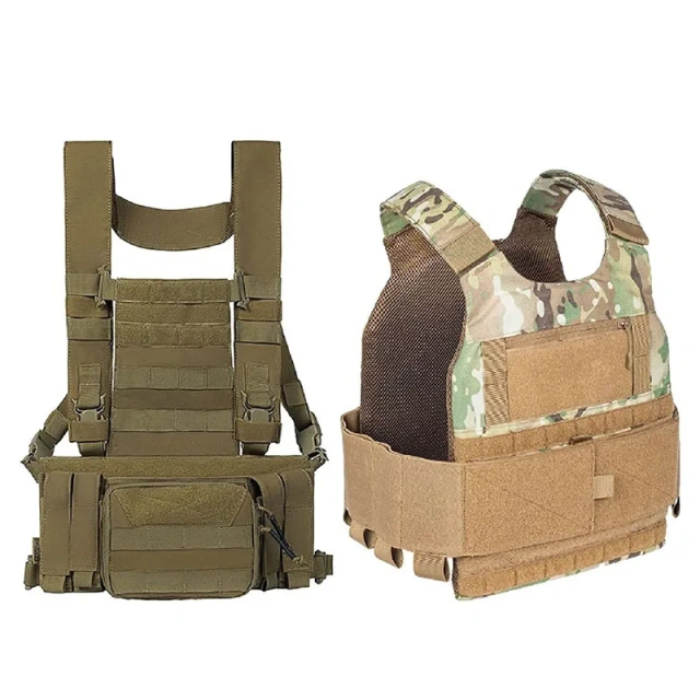 Wholesale High Quality Training Vest Tactical Chest Rig Vest for Outdoors Breathable Tactical Training Vest  high-quality Durable Outdoor Quick Release Training Vest outdoors Breathable Vest for Men